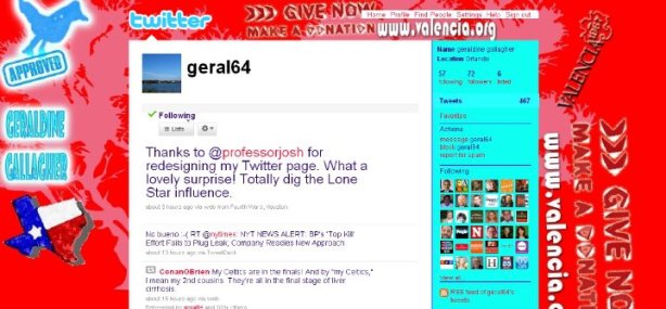 Geraldine Gallagher's Twitter Page