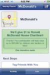 McDonald Charity Check-in on Facebook places