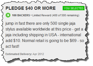 jaja backed with pledge of $40