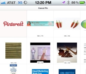 Pin It from your Iphone using Pinterest